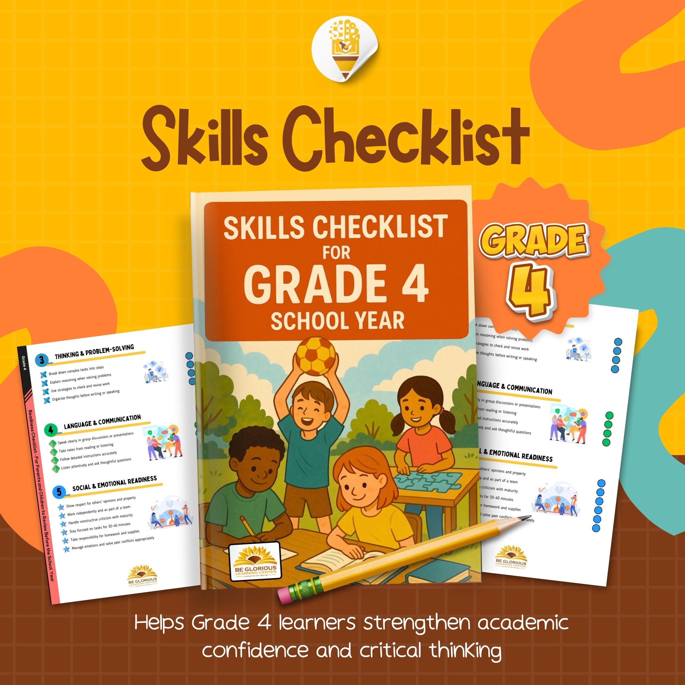 Grade 4 School Readiness Checklist