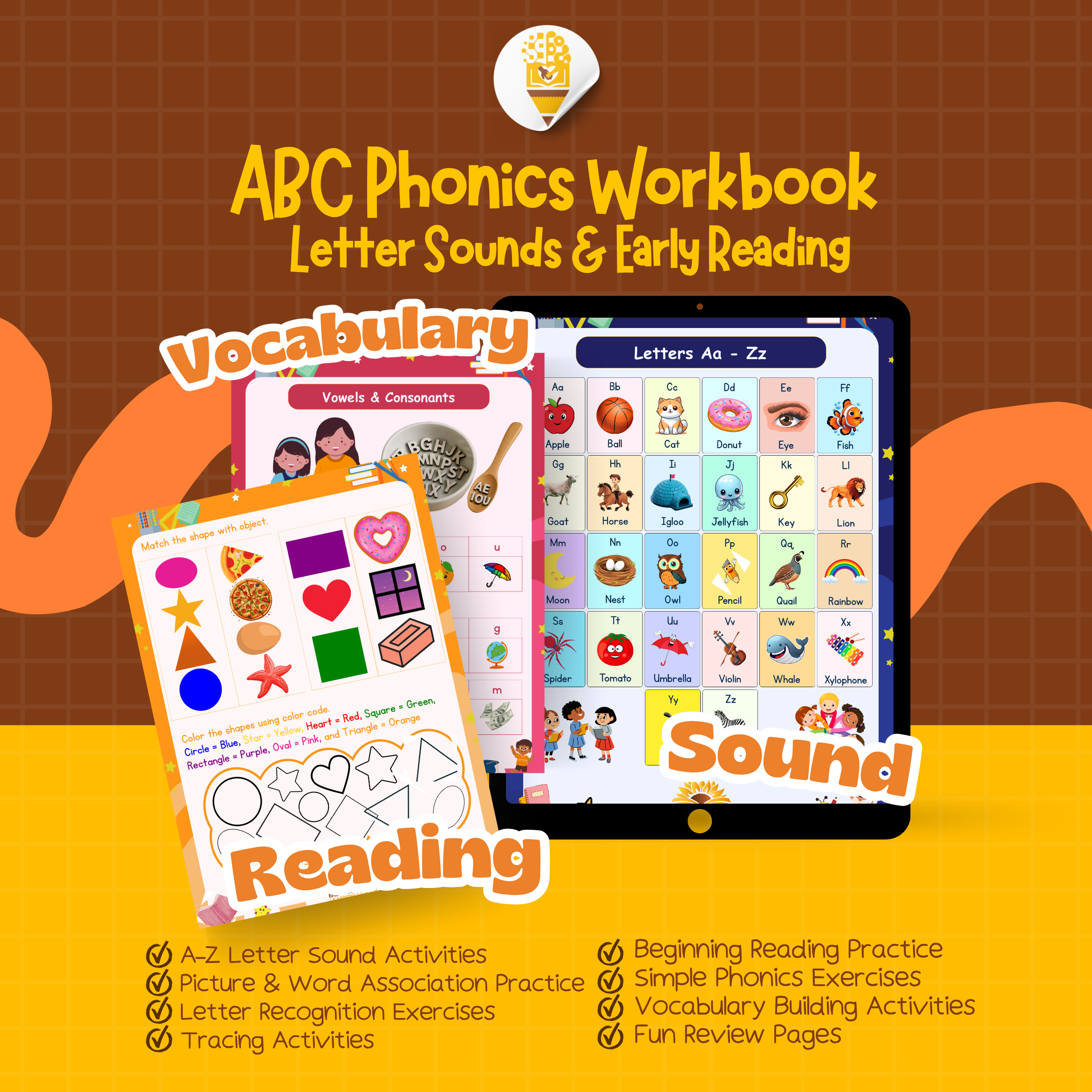 ABC Phonics Workbook Letter Sounds Early Reading