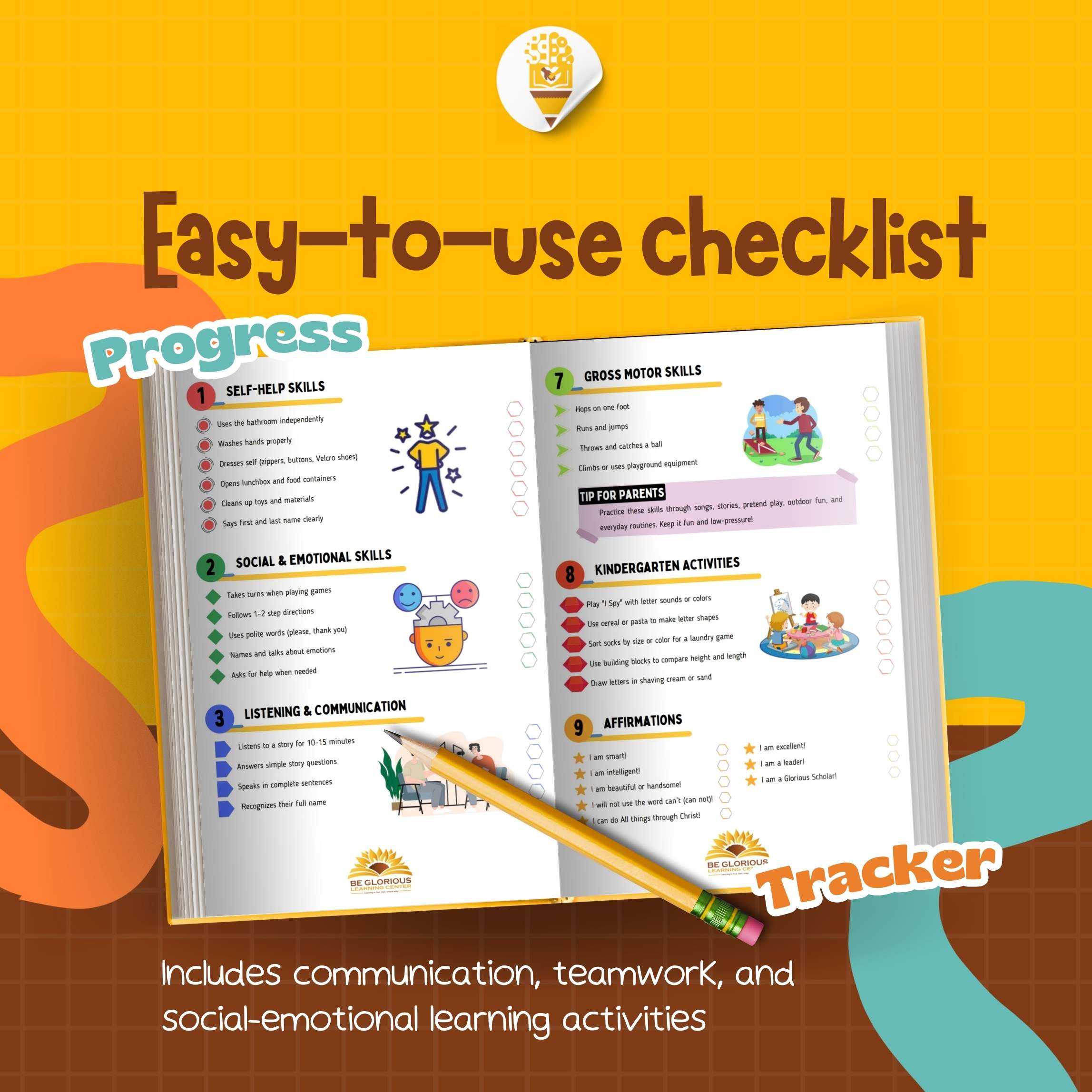 Kindergarten School Year Readiness Checklist