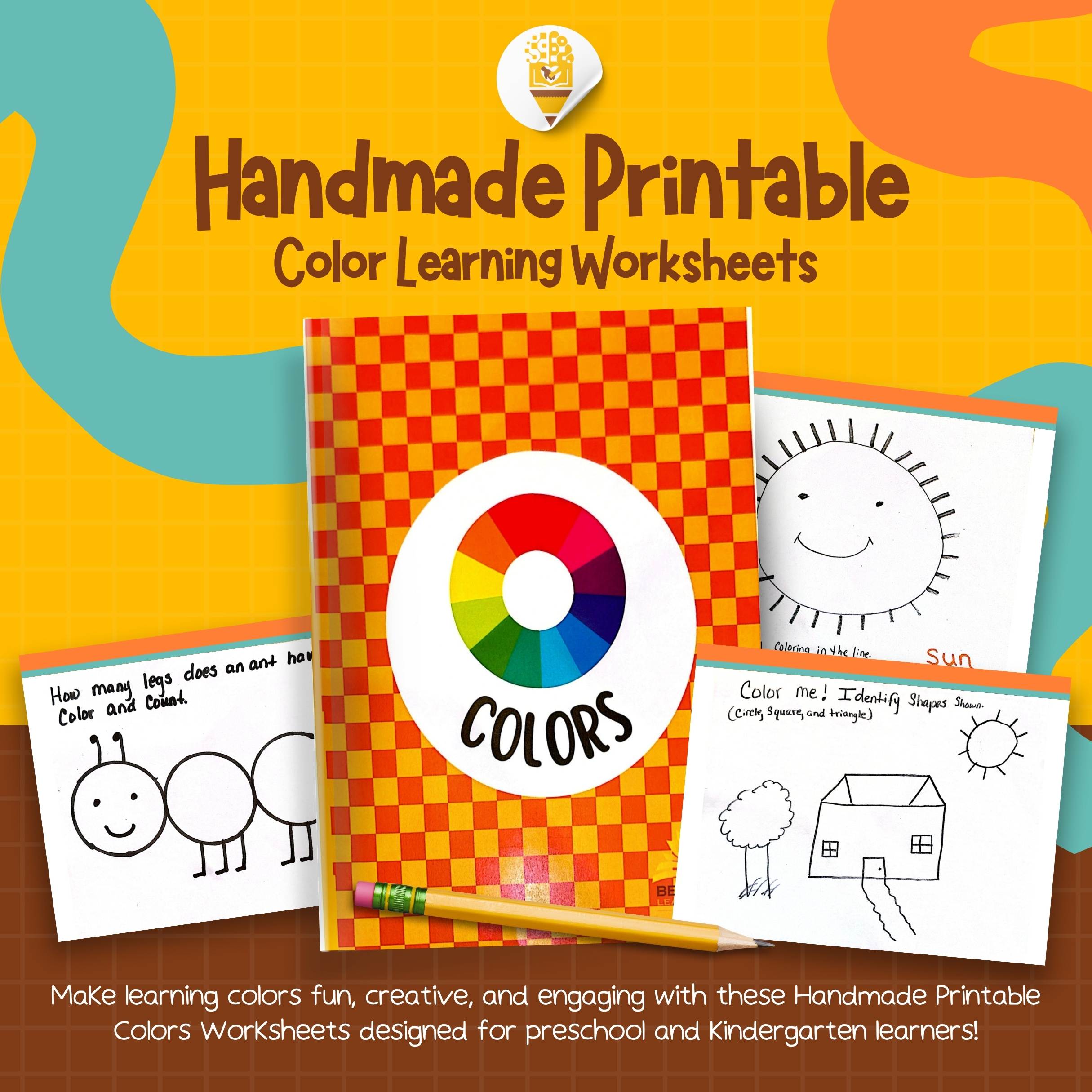Handmade Printable Colors Worksheets