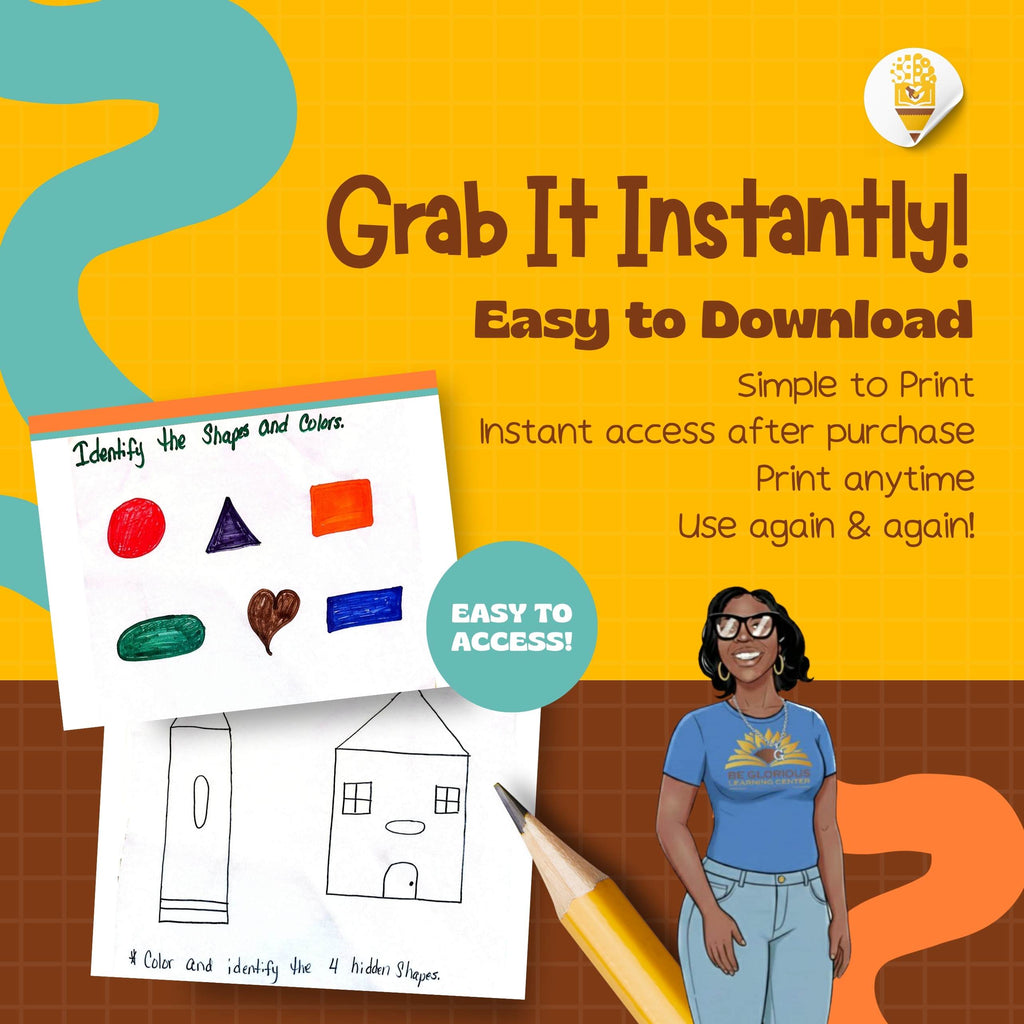Handmade Printable Shapes Worksheets