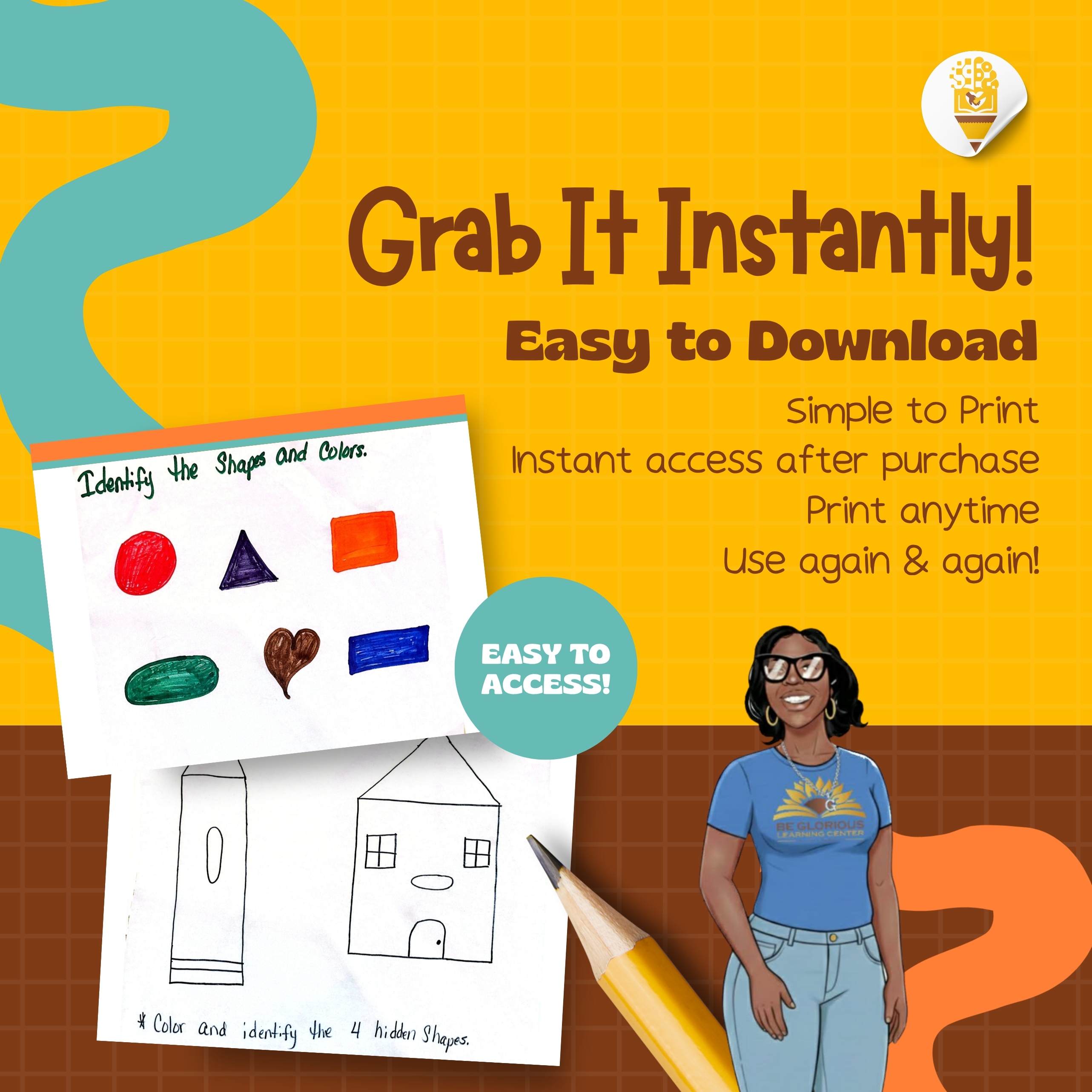 Handmade Printable Shapes Worksheets