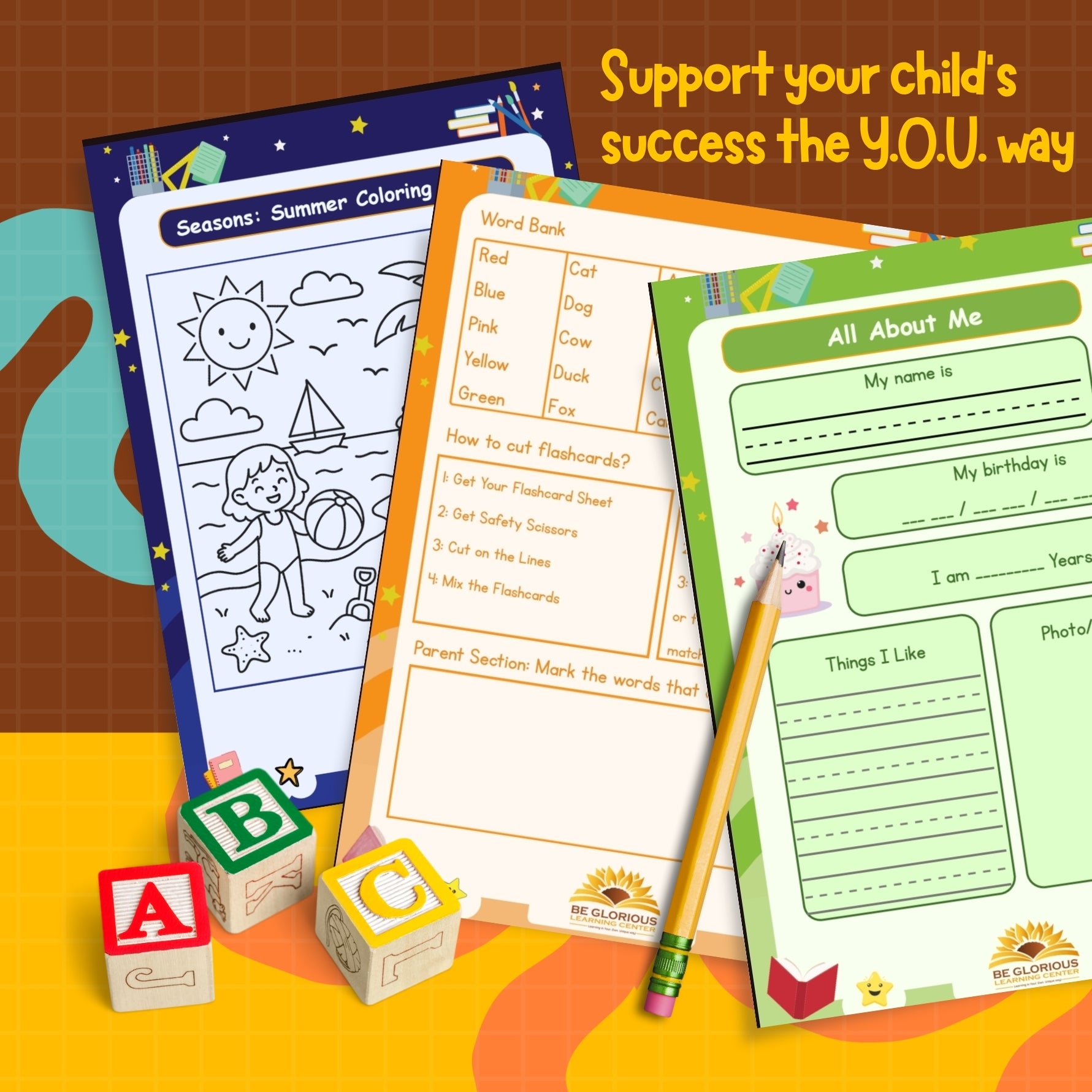 Preschool Learning Tool Worksheets (Ages 3–6)