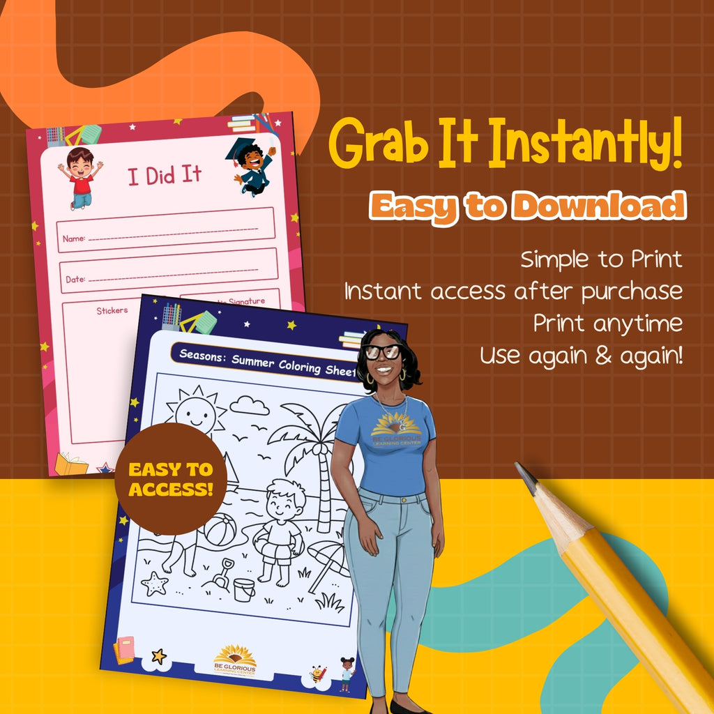 Preschool Learning Tool Worksheets (Ages 3–6)