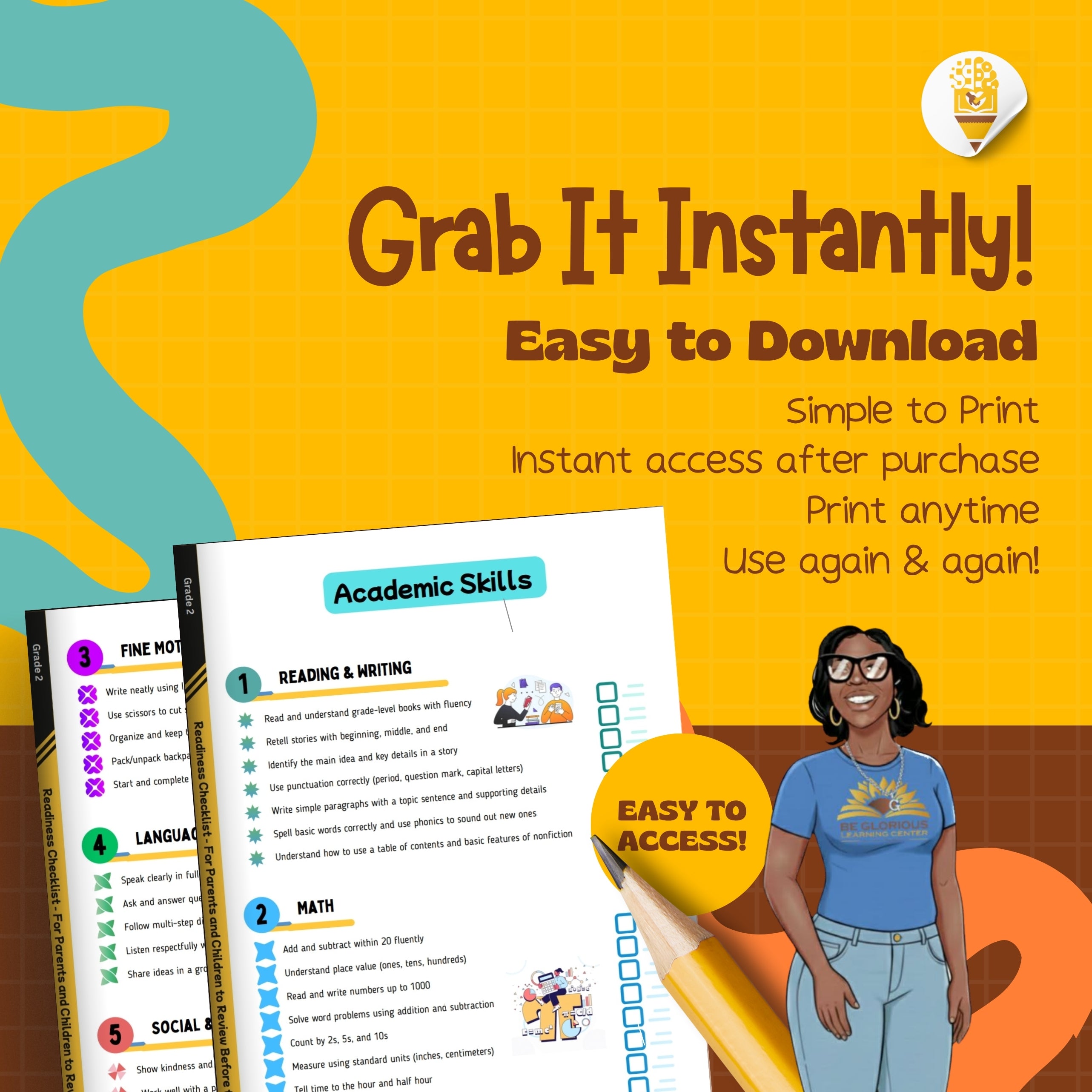 Grade 2 School Readiness Checklist