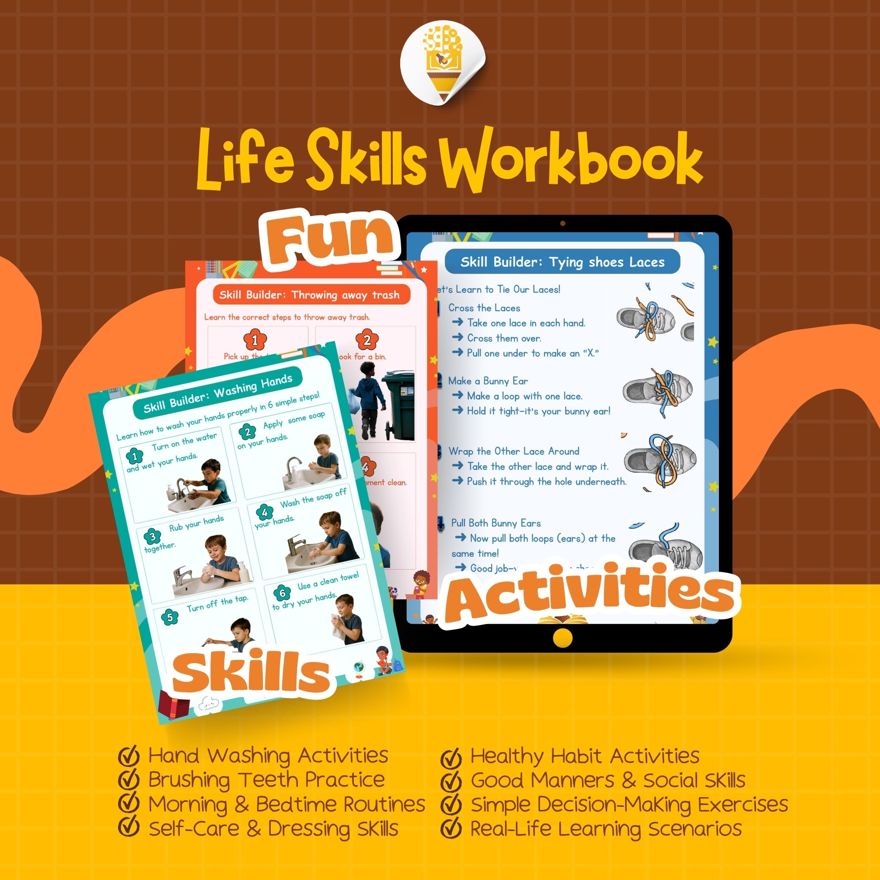 Life Skills Workbook for Kids (Ages 3–6)