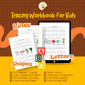 Tracing Workbook for Kids | Lines, Shapes & Alphabet A–Z | Preschool Worksheets
