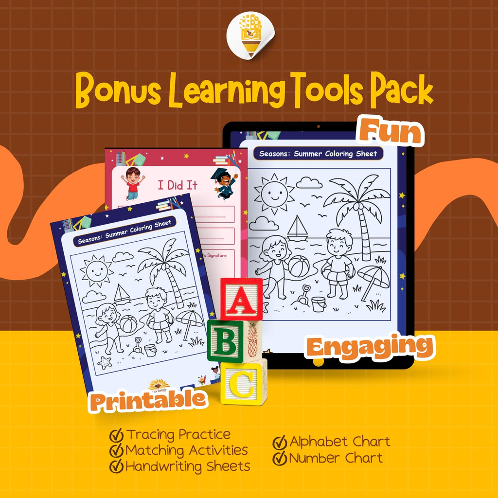 Preschool Learning Tool Worksheets (Ages 3–6)