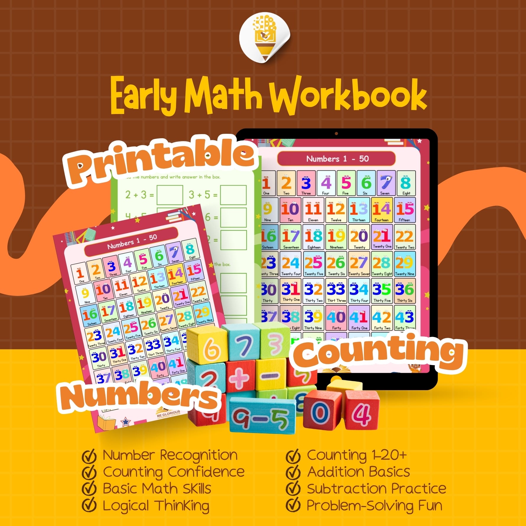 Early Math Workbook – Counting, Addition & Subtraction